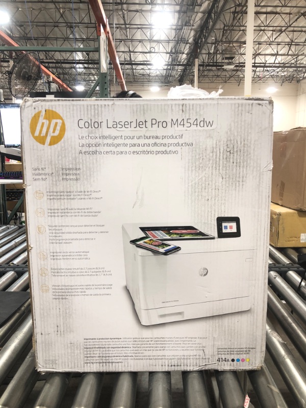 Photo 2 of HP Color LaserJet Pro M454dw Printer (W1Y45A) ,White