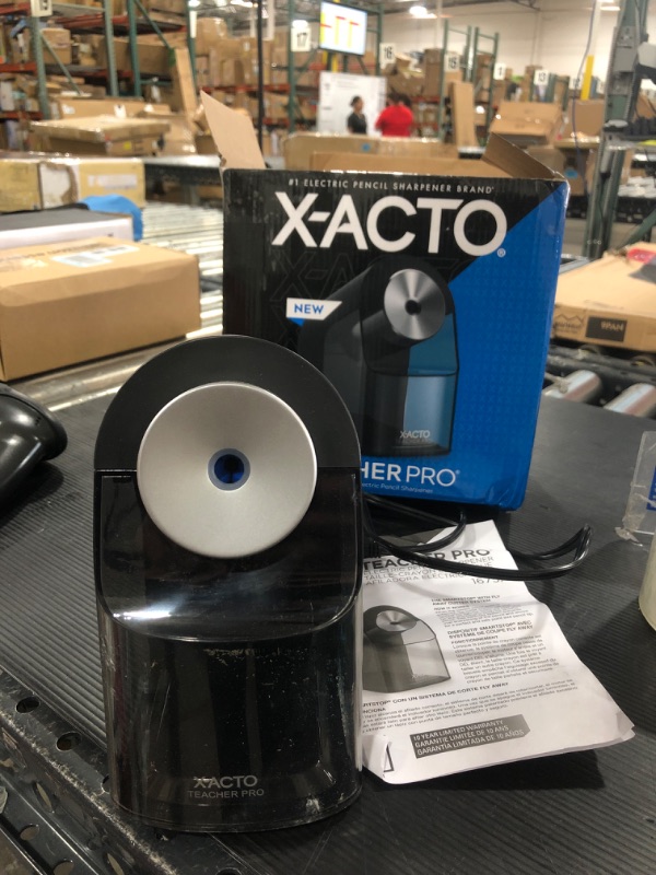 Photo 2 of X-Acto® TeacherPro® Classroom Electric Pencil Sharpener, Blue Black