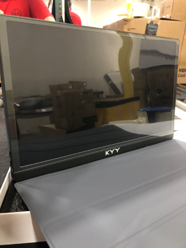 Photo 1 of KYY Portable Monitor 15.6inch 1080P FHD USB-C Laptop Monitor HDMI Computer Display HDR IPS Gaming Monitor w/Premium Smart Cover & Speakers, External Monitor for Laptop PC Mac Phone PS4 Xbox Switch