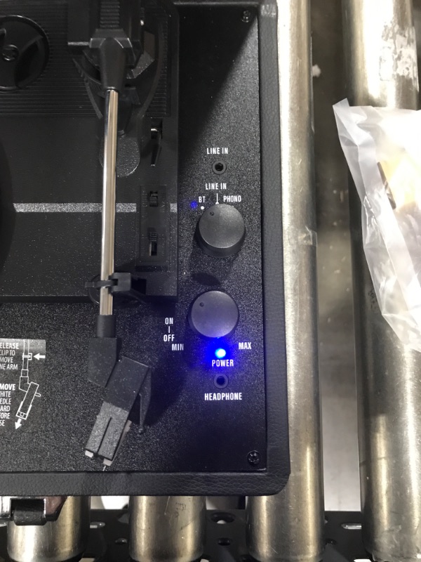 Photo 3 of Victrola Vintage 3-Speed Bluetooth Portable Suitcase Record Player with Built-in Speakers | Upgraded Turntable Audio Sound| Includes Extra Stylus | Black, Model Number: VSC-550BT-BK, 1SFA Black Record Player