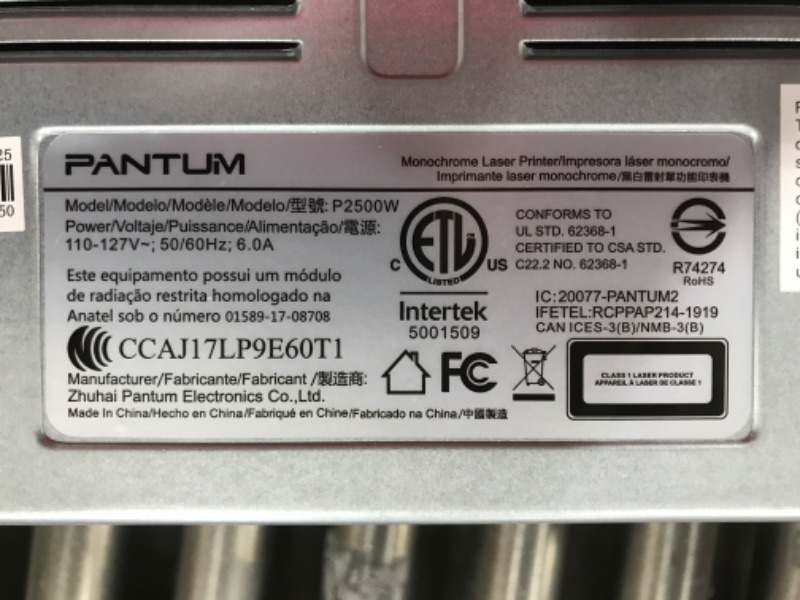 Photo 4 of Pantum P25000W Printer/ Black
