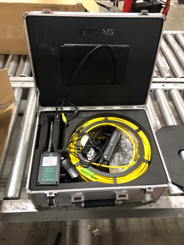 Photo 1 of GPOAS Sewer Camera 100ft/30m,Snake Camera with 7 Inch DVR AHD 720P Monitor,IP68 Borescope Endoscope Drain Camera 12 Adjustable LED Lights,5X Image Zoom,Snapshot Function,Free 16GB SD Card