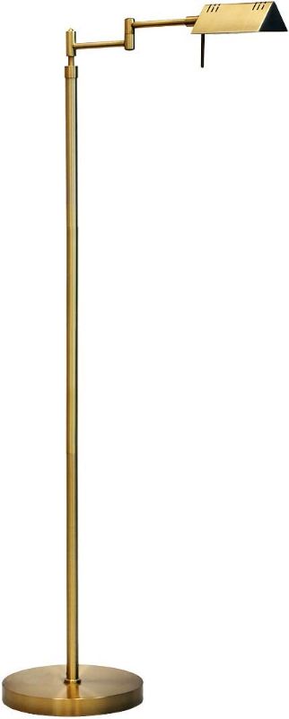 Photo 1 of O’Bright Dimmable LED Pharmacy Floor Lamp, 12W LED, Full Range Dimming, 360 Degree Swing Arms, Adjustable Heights, Standing Lamp for Reading, Sewing, and Craft, ETL Listed, Antique Brass (Gold)
