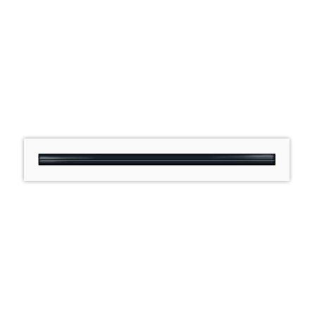 Photo 1 of  18 Linear Slot Diffuser - (1 Slot) Single Slot - White Decorative Air Vent - Modern AC Vent Cover for Ceiling Walls & Floors - Texas Buildmart 