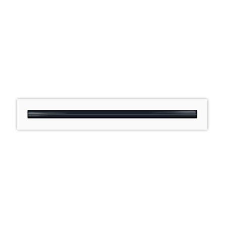 Photo 1 of  18 Linear Slot Diffuser - (1 Slot) Single Slot - White Decorative Air Vent - Modern AC Vent Cover for Ceiling Walls & Floors - Texas Buildmart 