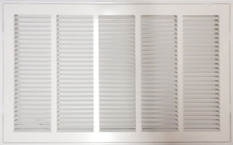 Photo 1 of 26" X 20" Steel Return Air Filter Grille for 1" Filter - Easy Plastic Tabs for Removable Face/Door - HVAC DUCT COVER - Flat Stamped Face -White [Outer Dimensions: 27.75w X 21.75h]
