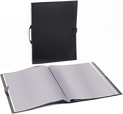 Photo 1 of 1st Place Products Presentation/Portfolio Book - 18 x 24 Inches - 56 Available Spaces (28 Pages) - Carry Handle with Fastener - Art Case, Photos, Documents, Posters - Premium Quality
