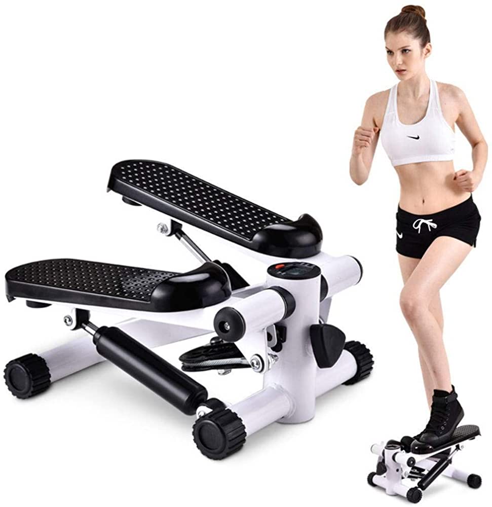 Photo 1 of  Mini Stepper, Trainer Adjustable Height Stepper Exercise Machine with Resistance Bands and LCD Monitor Stepping Fitness Machine 