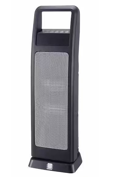 Photo 1 of 24 in. 1500-Watt Electric Portable Ceramic Tower Heater with Remote Control