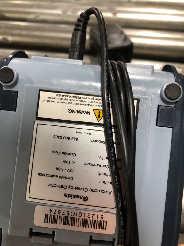 Photo 3 of  Cassida InstaCheck Small Footprint, Easy to Read Automatic Counterfeit Detector with Infrared, Magnetic and Ultraviolet Sensors, Compact and Lightweight Grey 11-3/4" x 9-1/2" 