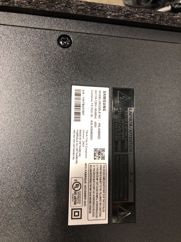 Photo 3 of SAMSUNG HW-B57 B-Series 4.1ch Soundbar W/Dolby Audio/DTS Virtual X, Game Mode, Wireless Bluetooth TV Connection, Rear Speaker Kit & Subwoofer Included