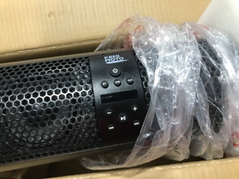 Photo 3 of kemimoto UTV Sound Bar SXS Speaker Wireless Control Bluetooth Compatible X3 SoundBar with 2X Tweeter and 4X Subwoofer Compatible with Polaris Can am Honda CForce, for 1.56"- 2.25" Roll Cage----UNABLE TO TEST 