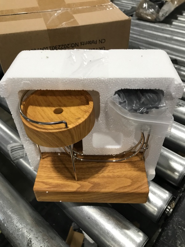 Photo 1 of Magoog Perpetual Motion Machine, Kinetic Art Perpetual Motion Device, Stable Electromagnetic Drive with Lower Sound, Educational Gadget for Teaching, Science Physics Gadget for Home and Office Wood Grain
