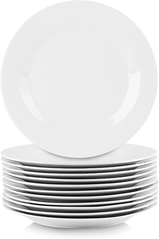 Photo 1 of 10.5" Catering Round Dinner Plate, Set of 12---some are dirty 
