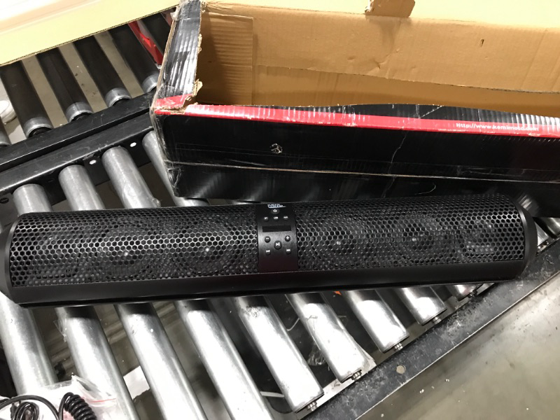 Photo 2 of kemimoto UTV Soundbar SXS Sound Bar X3 Speaker- 28 Inches Wide, IPX5 Waterproof, Bluetooth Compatible, Amplified, USB, AUX Input, 4X Speakers, 2X Tweeters Adapt to 1.56"-2.25" Roll Bar