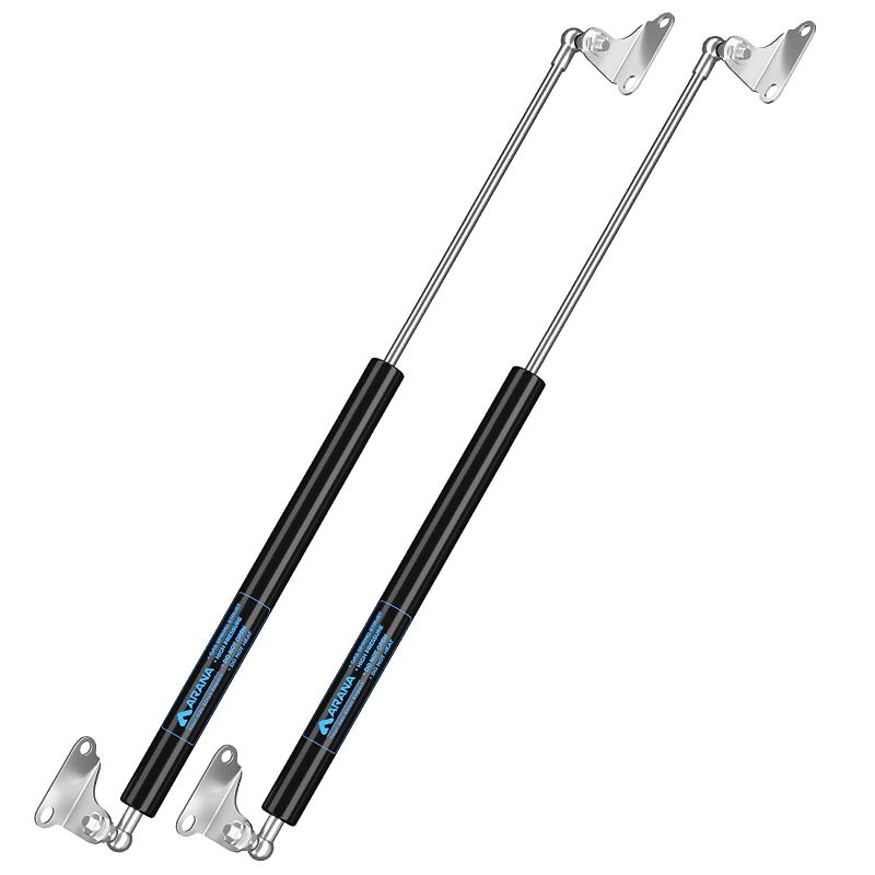 Photo 1 of 23 inch 100 lb Gas Prop Strut Shock 23" 445N/100LB Gas Spring Struts, 2Pcs Set with L-type Mounting Brackets for Heavy Duty RV Bed Murphy bed Large Garbage Box Floor Hatch Custom Window ARANA