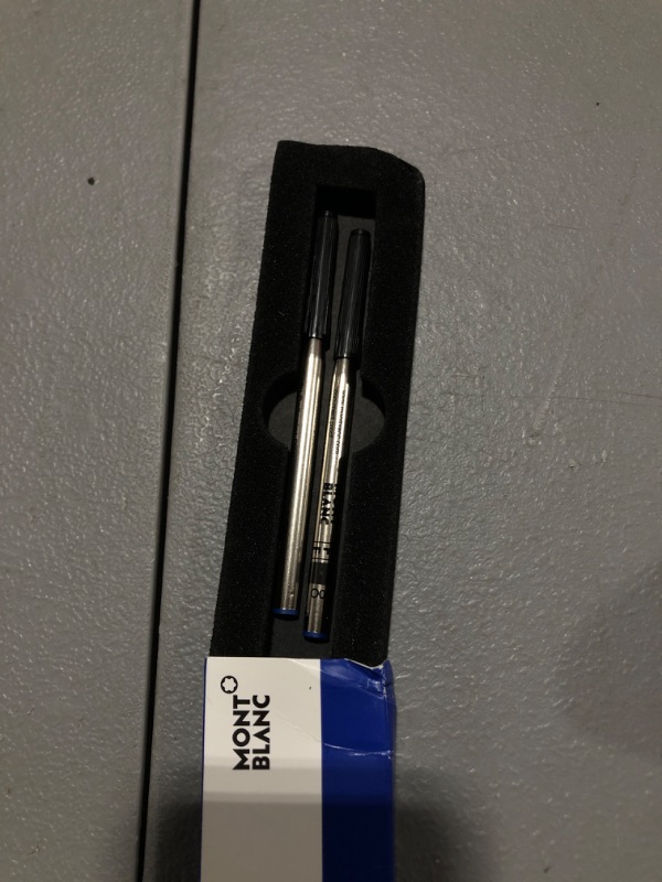 Photo 2 of Montblanc Ballpoint Pen Refills (F) Royal Blue 124492 – Refill Cartridges with a Fine Tip for Montblanc Ball Pens – 2 x Blue Ballpoint Refills Royal Blue F