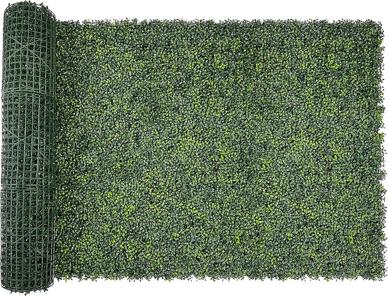 Photo 1 of 
Bybeton Artificial Boxwood Hedge Wall Panels Roll,48"x120" (40 sqft) UV-Anti Faux Ivy Leaves Grass Wall for Patio Balcony Privacy, Garden, Backyard