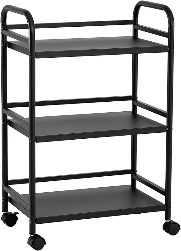 Photo 1 of 
HDANI 3 Tier Rolling Cart Shelves,Heavy Duty Multifunctional Metal Frame-Supports 22 Lbs Per Tier,Rolling Cart with 2 Lockable Wheels for Home,Office