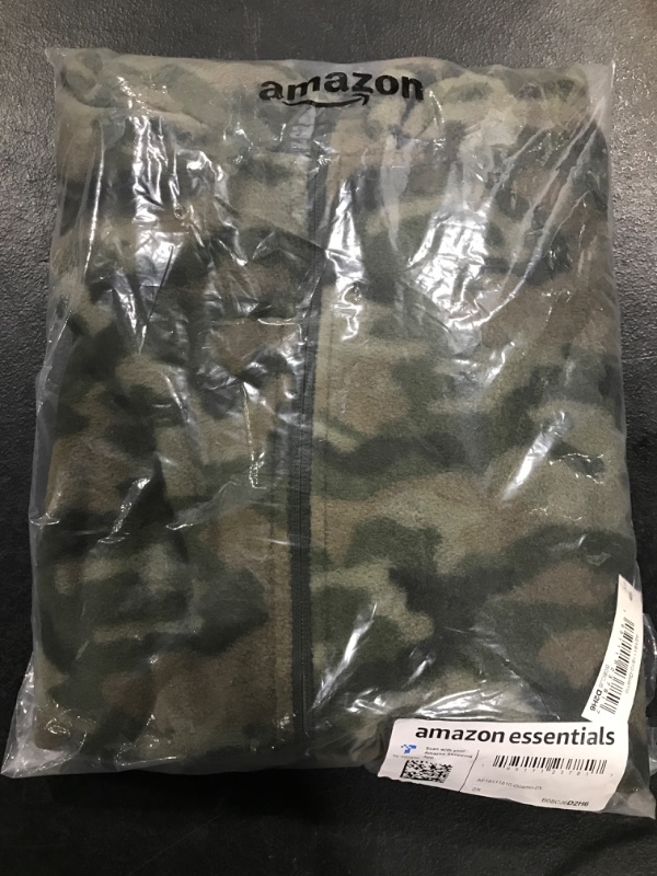 Photo 2 of Amazon Essentials Women's Classic-Fit Long-Sleeve Full-Zip Polar Soft Fleece Jacket (Available in Plus Size) Polyester Green, Camo 2X