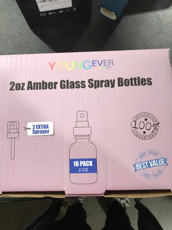 Photo 2 of 16 Pack Empty Amber Glass Spray Bottles, 