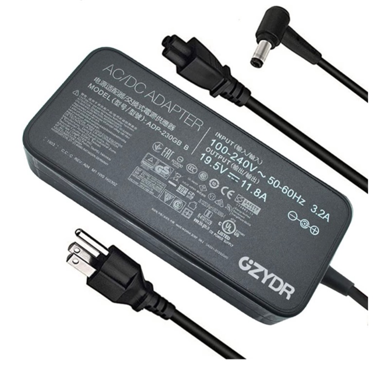 Photo 1 of 230W 19.5V 11.8A ADP-230GB B AC Adapter for Asus ROG Zephyrus S GX531GW GX701GX GX701GW GX701GV GL702V GX501V Strix Scar II GL704GM-DH74 GL703GM-DS74 Gaming Laptop Charger