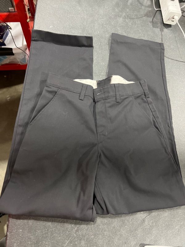 red straight leg pants