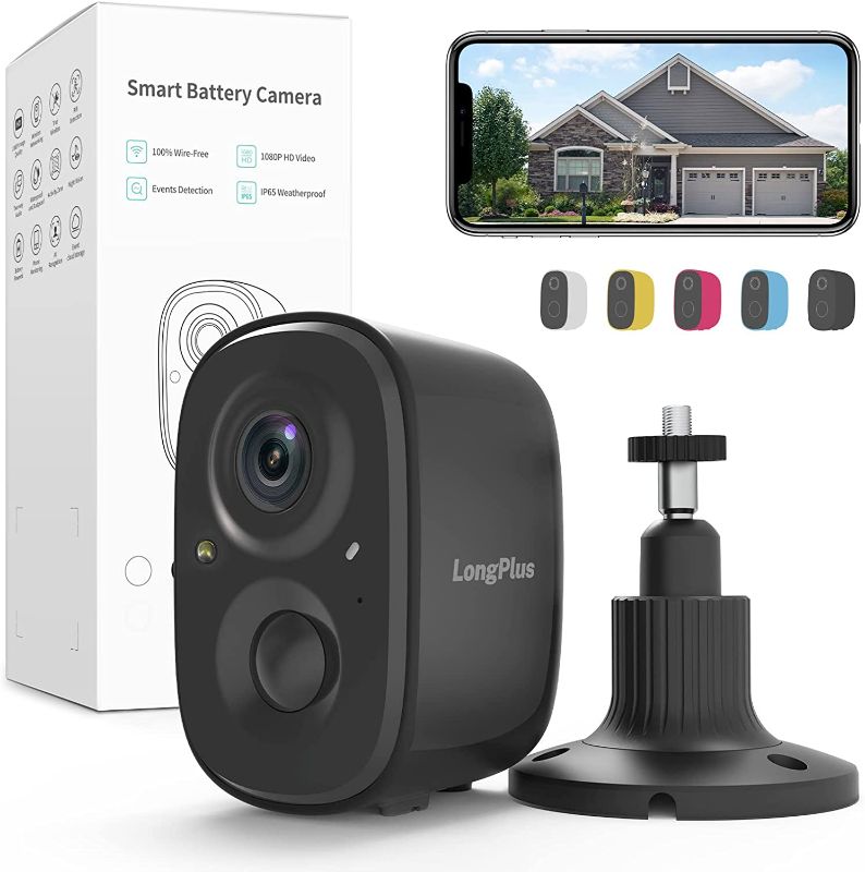 Photo 1 of LongPlus Security Camera Wireless Outdoor,Battery Powered Cameras for Home Security,Wireless WiFi Camera with AI Detection, Color Night Vision,Spotlight and Siren Alarm,2 Way Audio(Only2.4Ghz)