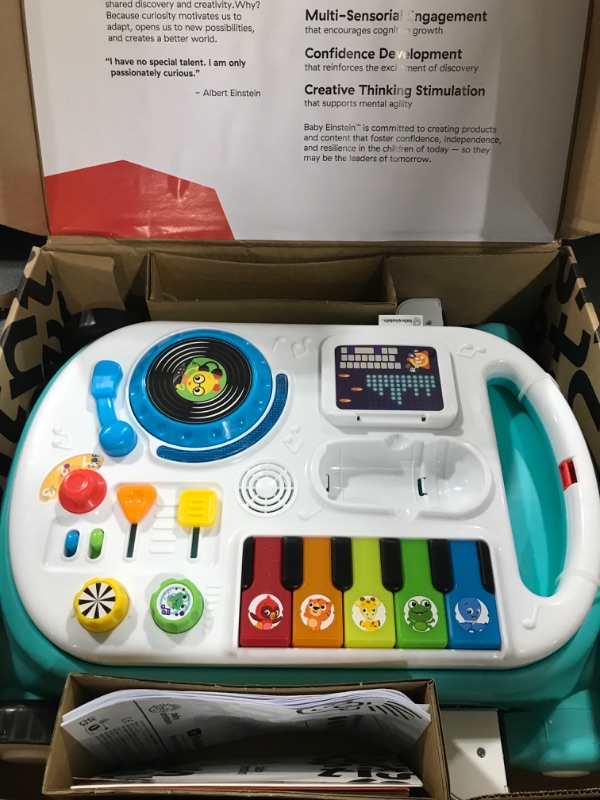 Photo 2 of Baby Einstein Musical Mix ‘N Roll 4-in-1 Push Walker, Activity Center, Toddler Table and Floor -Toy for 6 Months+, Blue
