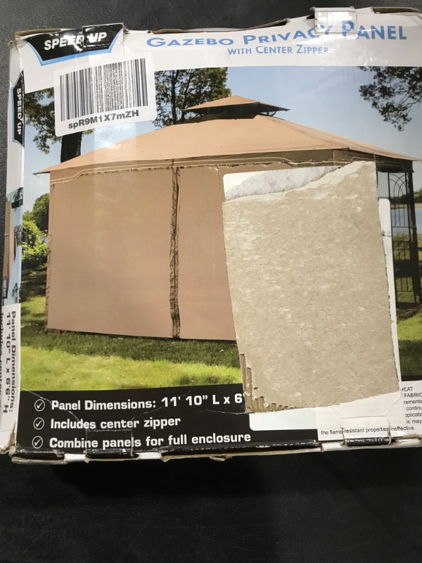 Photo 2 of Add Privacy to Your 10 x 12 Gazebo with This Easy to Install Privacy Panel Side Wall Including Snap-on Rings Brown Gazebo Privacy Panel