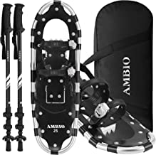 Photo 1 of AMBIO Lightweight Snowshoes for Men Women Youth Kids, Aluminum Alloy Terrain Snow Shoes with Leg Gaiters and Carrying Tote Bag
