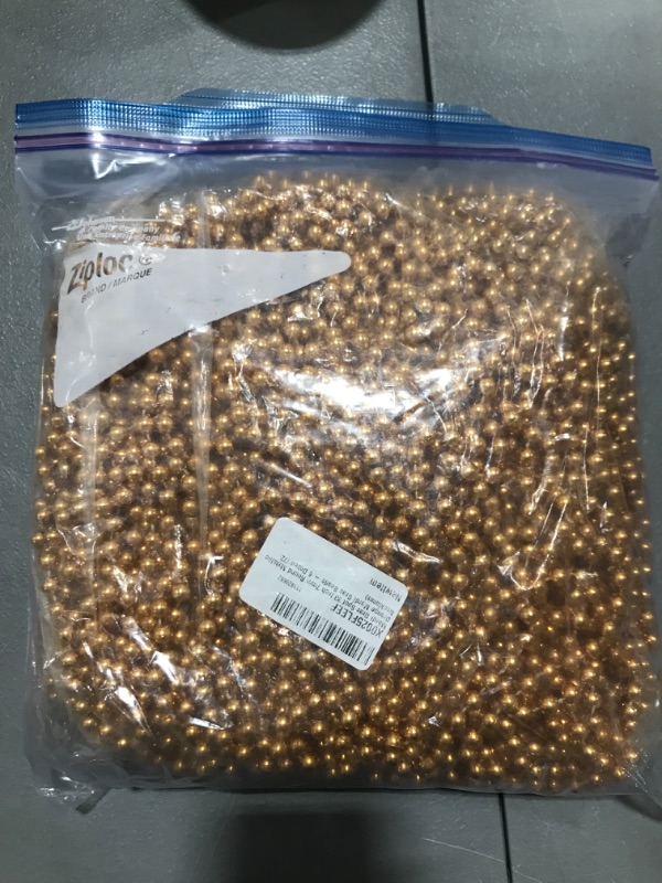 Photo 1 of Mardi Gras Spot 33 Inch 7mm Round Metallic Orange Mardi Gras Beads - 6 Dozen (72 Necklaces)