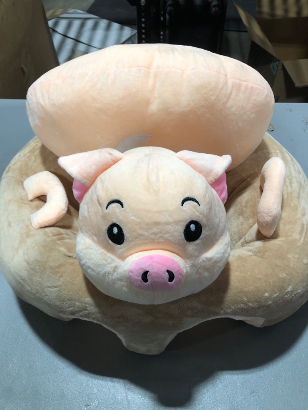 Photo 1 of Baby Support Seat Sofa Cartoon Infant Sofa Cute Learning Sitting Chairs Baby Sit Up Chair Back Head Protector Baby Bouncer Infants Floor Seats khaki pig