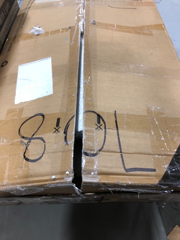 Photo 1 of CubiCubi Computer Desk 40" Study Writing Table for Home Office, Modern Simple Style PC Desk, Black Metal Frame, White 40 inch White