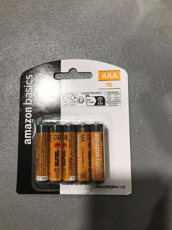 Photo 2 of Amazon Basics 10 Pack AAA High-Performance Alkaline Batteries, 10-Year Shelf Life 10 Count (Pack of 1)