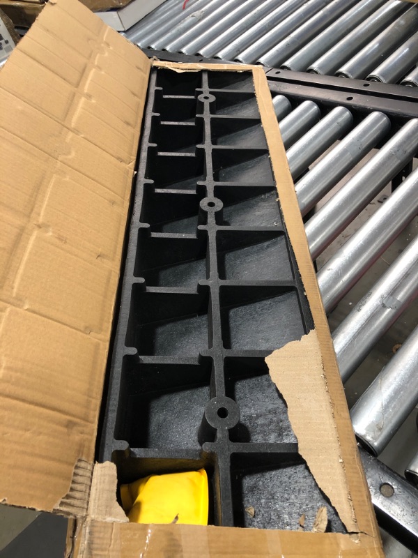 Photo 1 of 3.9" Rise Rubber Curb Ramps Heavy Duty Driveway Curb Ramp 10 Ton Car Slope Ramp for Sidewalk Cars RV Trucks Shed Access Bike Pets Scooter Wheelchair 38.6x9.8x3.9inch (1)