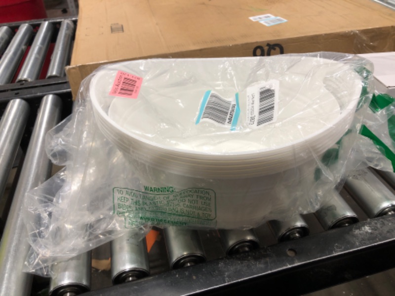 Photo 1 of 6 Pack Plastic Oval Storage Tub, Ice Bucket for Wine, Beer and Champagne, Bottle Drink Cooler for Parties, Storage Basket, 4.5 Liter White 4.5L X 6