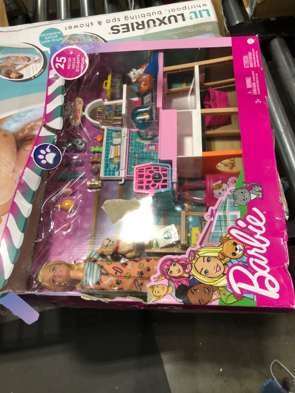 Photo 2 of Barbie Doll (11.5-in Blonde) and Pet Boutique Playset with 4 Pets, Color-Change Grooming Feature and Accessories, Great Gift for 3 to 7 Year Olds