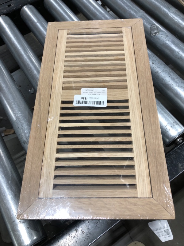 Photo 2 of Homewell White Oak Wood Floor Register, Flush Mount Vent with Damper, 6X14 Inch, Unfinished 6x14 Inch with Damper White Oak