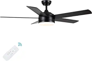 Photo 1 of 52 inch Matte Black Ceiling Fan