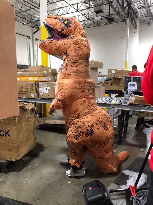 Photo 2 of Adult Original Inflatable Dinosaur Costume, T-Rex, Standard---kids size  one size 