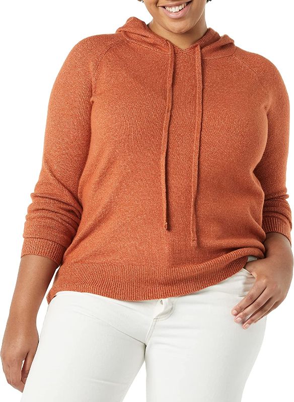 Photo 1 of Amazon Essentials Women's Soft Touch Hooded Pullover Sweater--size m