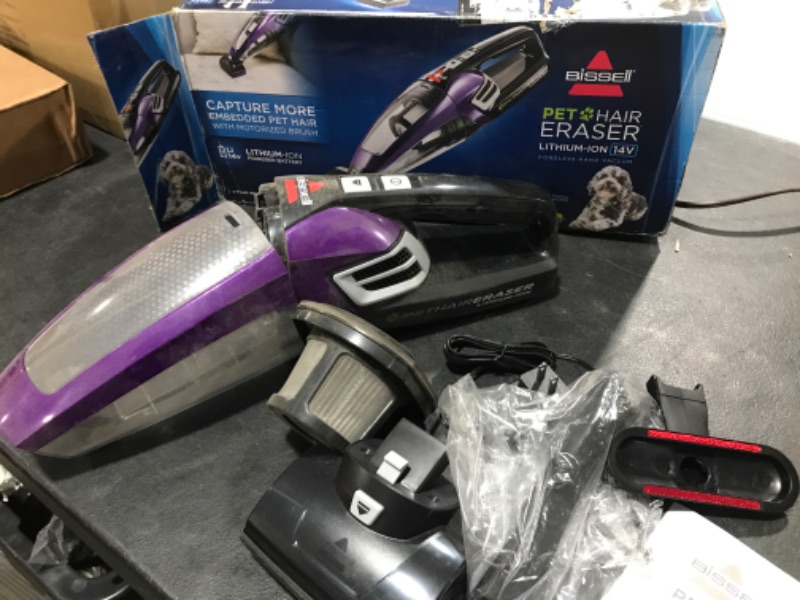 Photo 3 of Bissell Pet Hair Eraser Lithium Ion Cordless Hand Vacuum, Purple