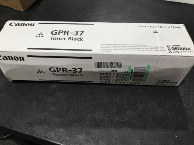 Photo 2 of Canon Gpr-37 Black Toner Cartridge For Use In Ir Advance 8085 8095 8105 Estimate