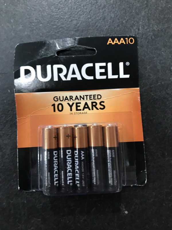 Photo 2 of BATTRY ALK DURA AAA CD10 by DURACELL MfrPartNo MN2400B10Z