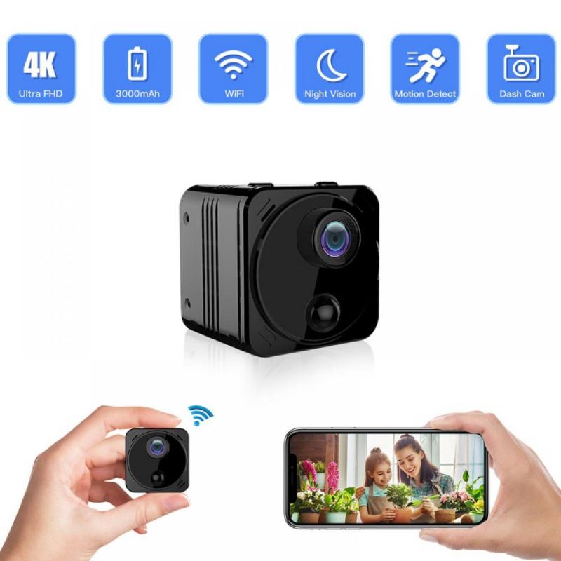 Photo 1 of 4K Mini Wireless Camera for Home, Night Vision 3000mHA Battery Dash Cam for Car