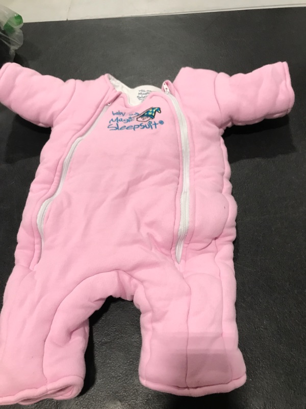 Photo 2 of Baby Merlin's Magic Sleepsuit - 100% Cotton Baby Transition Swaddle - Baby Sleep Suit - Pink - 3-6 Months 3-6 Months Pink