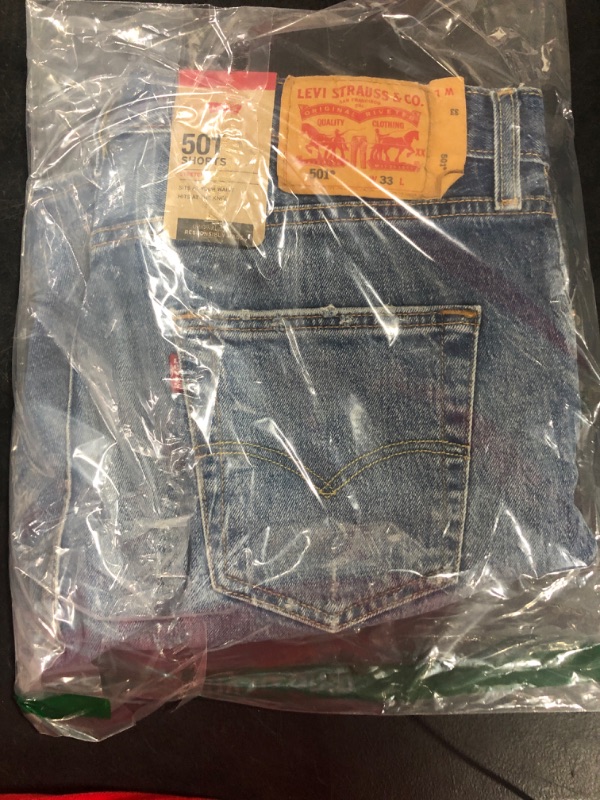 Photo 2 of [Size Short 33] Levi's Men's 501 Hemmed - Never Be Mine - Destructed