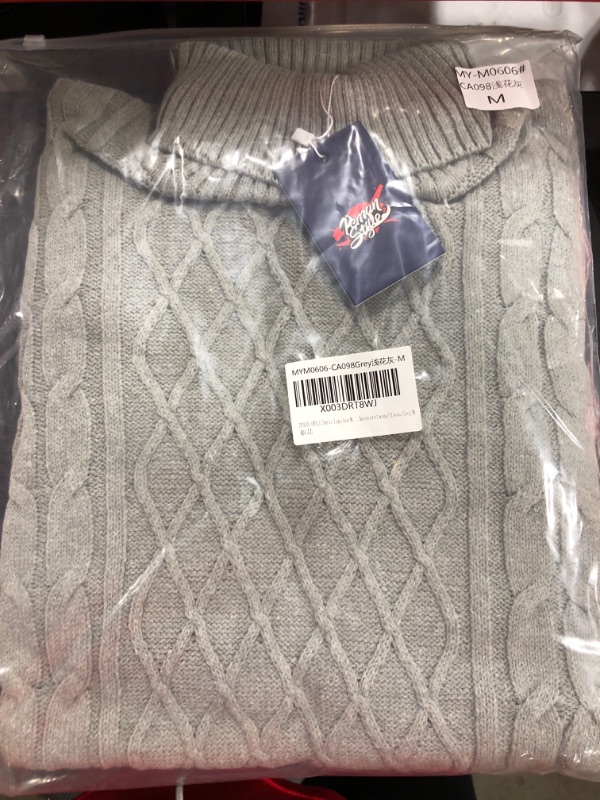 Photo 1 of [Size M] Men's Fall Sweaters Pullover Tops Casual Business Knited Sweater - Grey