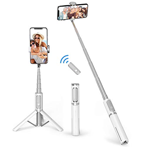 Photo 1 of ATUMTEK Bluetooth Selfie Stick Tripod, Extendable 3 in 1 Aluminum Selfie Stick with Wireless Remote and Tripod Stand 270 Rotation for iPhone 13/12/11
